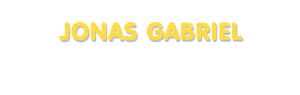 Der Vorname Jonas Gabriel